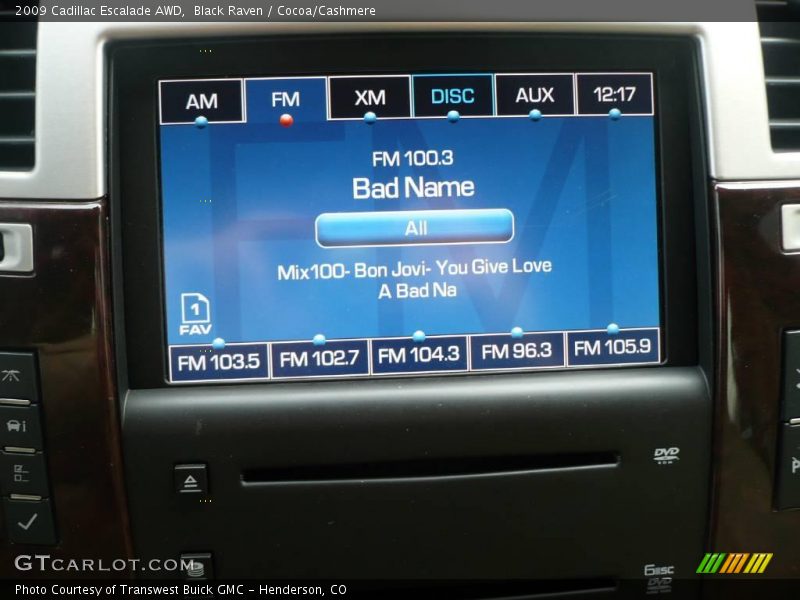 Black Raven / Cocoa/Cashmere 2009 Cadillac Escalade AWD