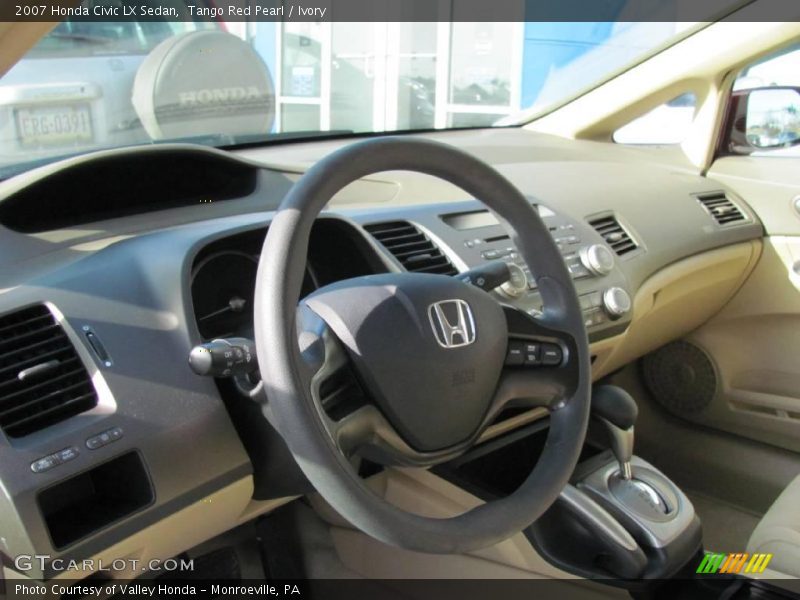 Tango Red Pearl / Ivory 2007 Honda Civic LX Sedan