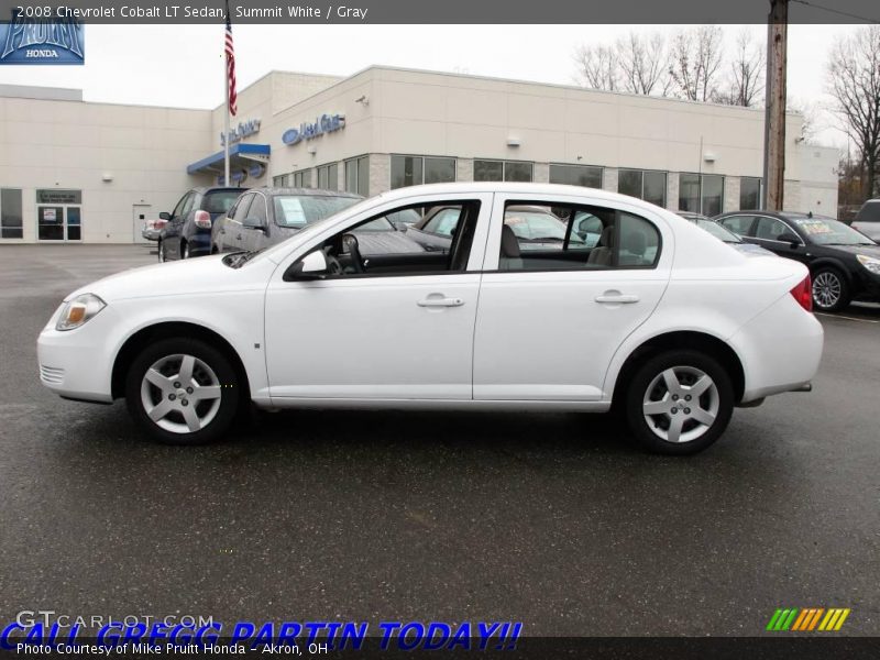 Summit White / Gray 2008 Chevrolet Cobalt LT Sedan