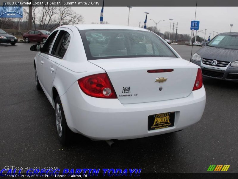 Summit White / Gray 2008 Chevrolet Cobalt LT Sedan