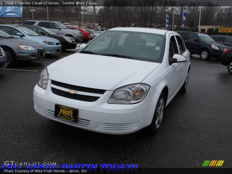 Summit White / Gray 2008 Chevrolet Cobalt LT Sedan