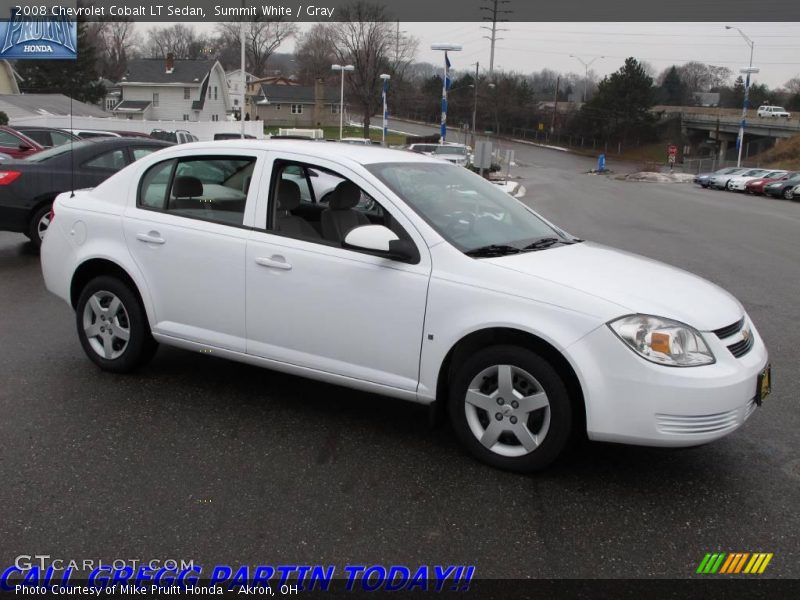 Summit White / Gray 2008 Chevrolet Cobalt LT Sedan
