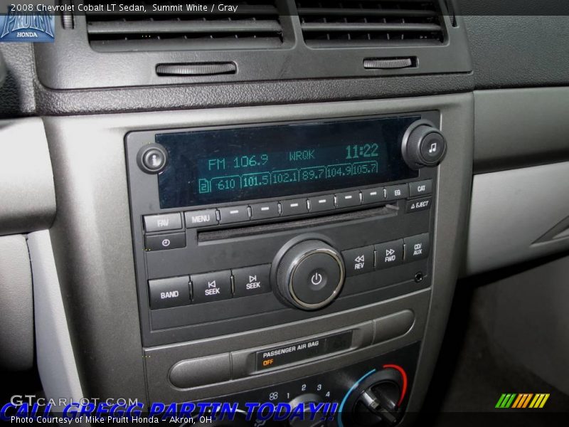 Summit White / Gray 2008 Chevrolet Cobalt LT Sedan