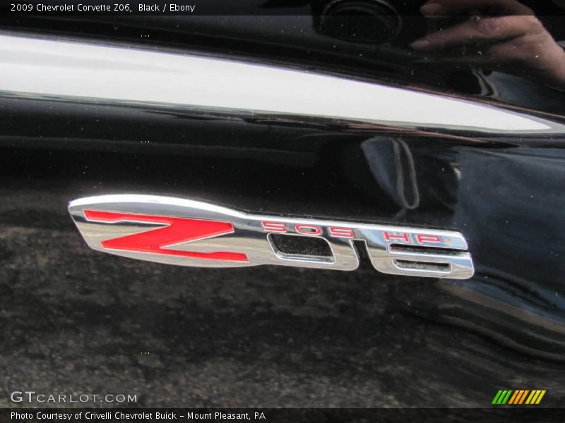 Black / Ebony 2009 Chevrolet Corvette Z06