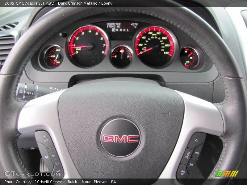 Dark Crimson Metallic / Ebony 2009 GMC Acadia SLT AWD