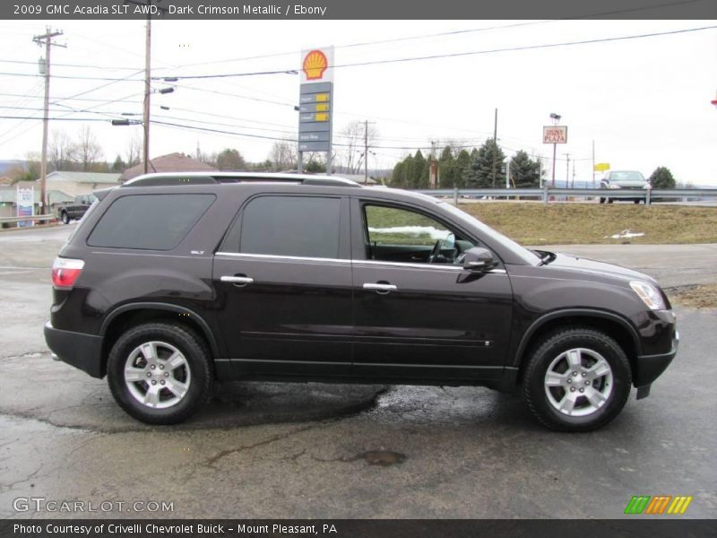 Dark Crimson Metallic / Ebony 2009 GMC Acadia SLT AWD