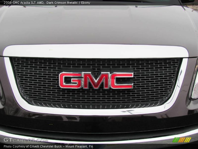 Dark Crimson Metallic / Ebony 2009 GMC Acadia SLT AWD