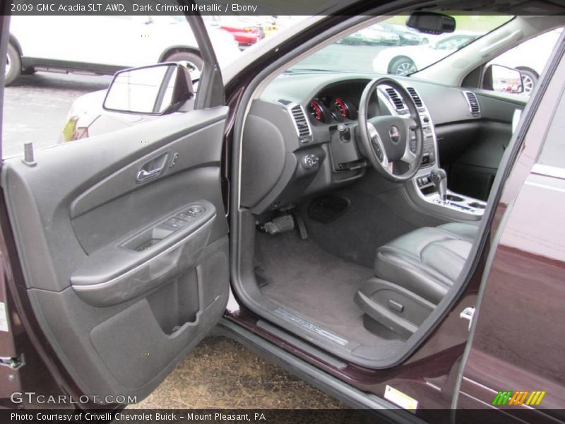 Dark Crimson Metallic / Ebony 2009 GMC Acadia SLT AWD