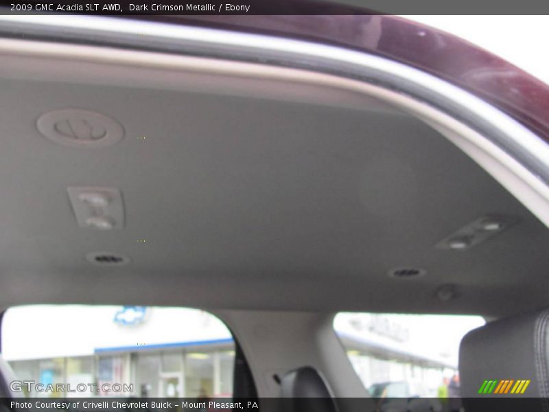 Dark Crimson Metallic / Ebony 2009 GMC Acadia SLT AWD