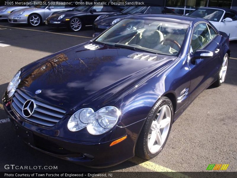 Orion Blue Metallic / designo Sand/Black 2005 Mercedes-Benz SL 500 Roadster