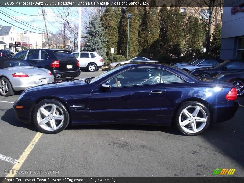 Orion Blue Metallic / designo Sand/Black 2005 Mercedes-Benz SL 500 Roadster