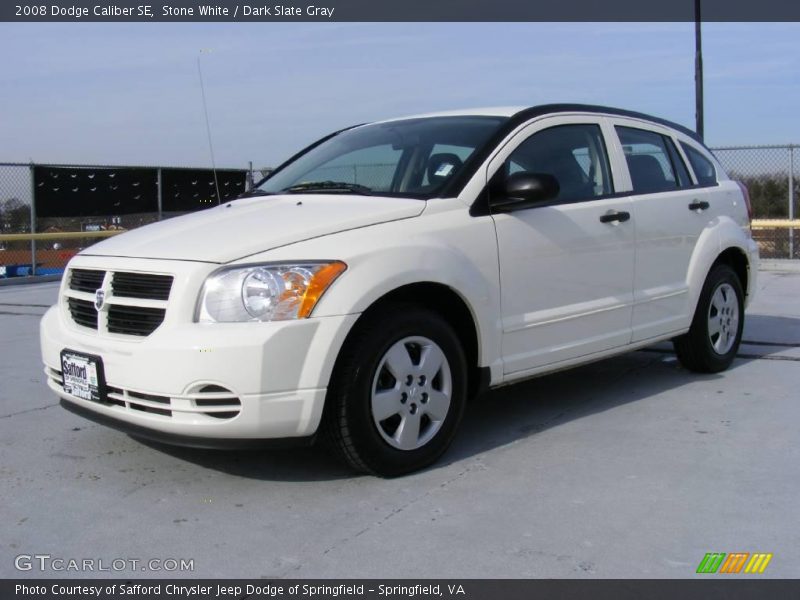 Stone White / Dark Slate Gray 2008 Dodge Caliber SE