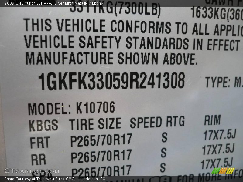 Silver Birch Metallic / Ebony 2009 GMC Yukon SLT 4x4