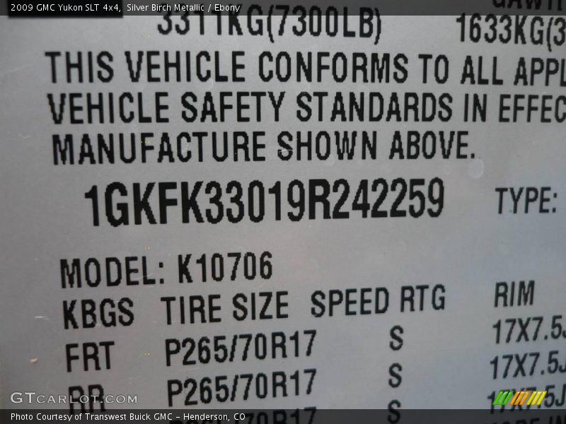 Silver Birch Metallic / Ebony 2009 GMC Yukon SLT 4x4