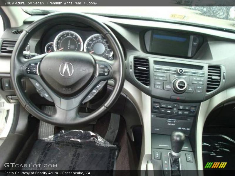 Premium White Pearl / Ebony 2009 Acura TSX Sedan