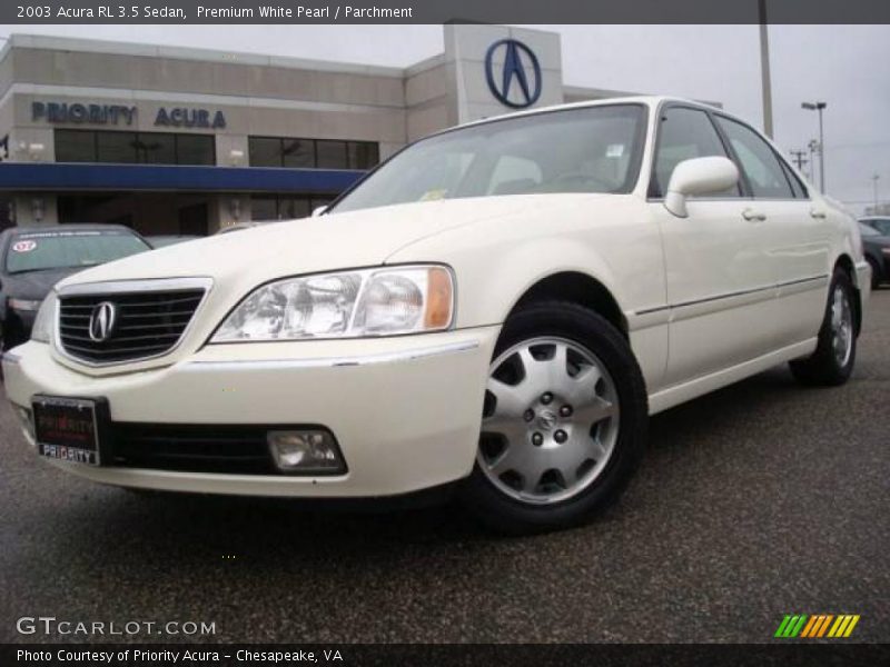 Premium White Pearl / Parchment 2003 Acura RL 3.5 Sedan