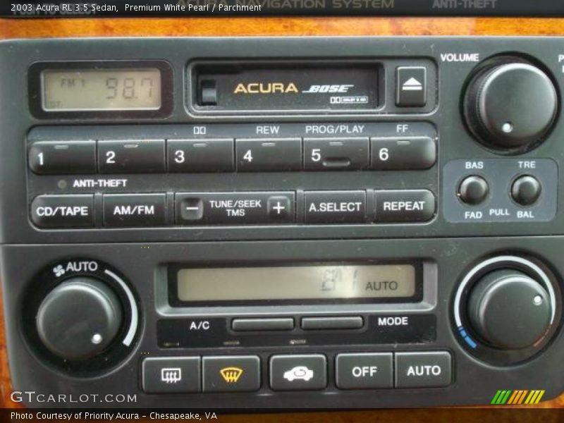 Premium White Pearl / Parchment 2003 Acura RL 3.5 Sedan