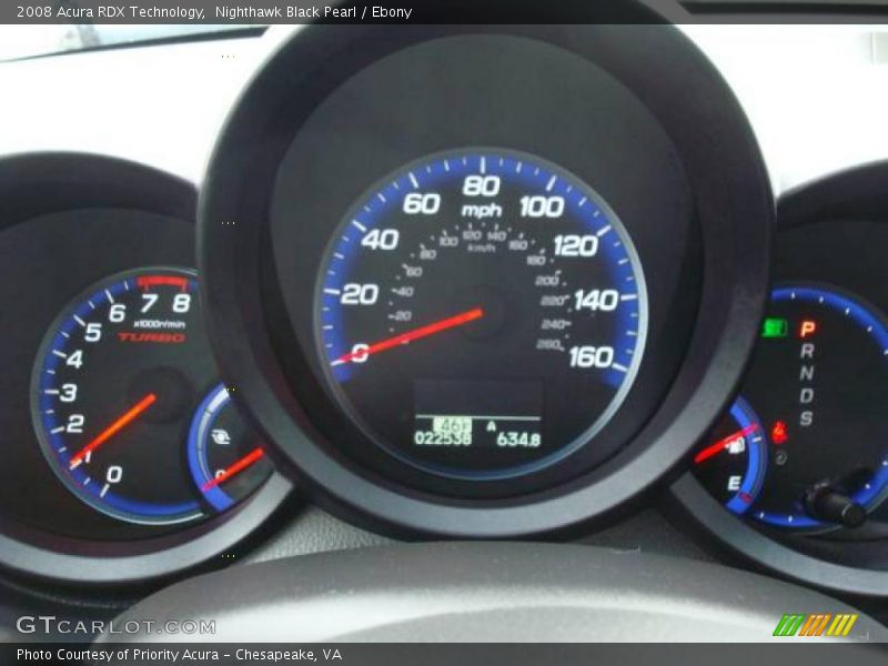 Nighthawk Black Pearl / Ebony 2008 Acura RDX Technology
