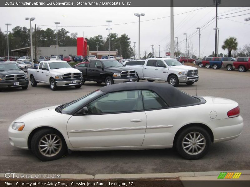 Stone White / Dark Slate Gray 2002 Chrysler Sebring LXi Convertible