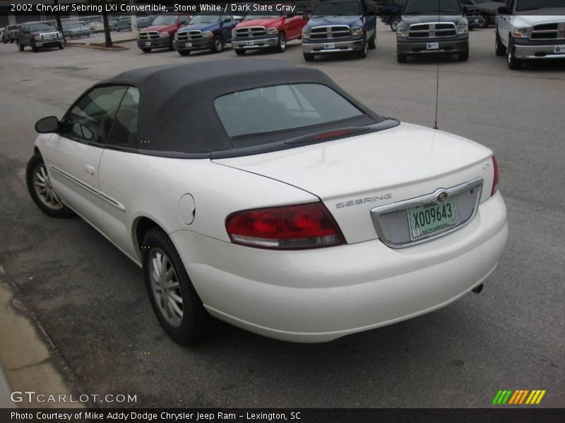 Stone White / Dark Slate Gray 2002 Chrysler Sebring LXi Convertible