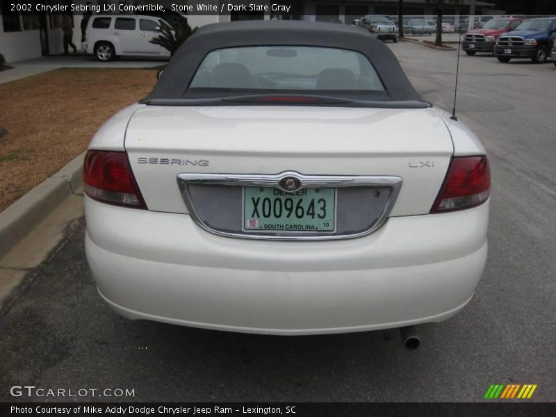 Stone White / Dark Slate Gray 2002 Chrysler Sebring LXi Convertible