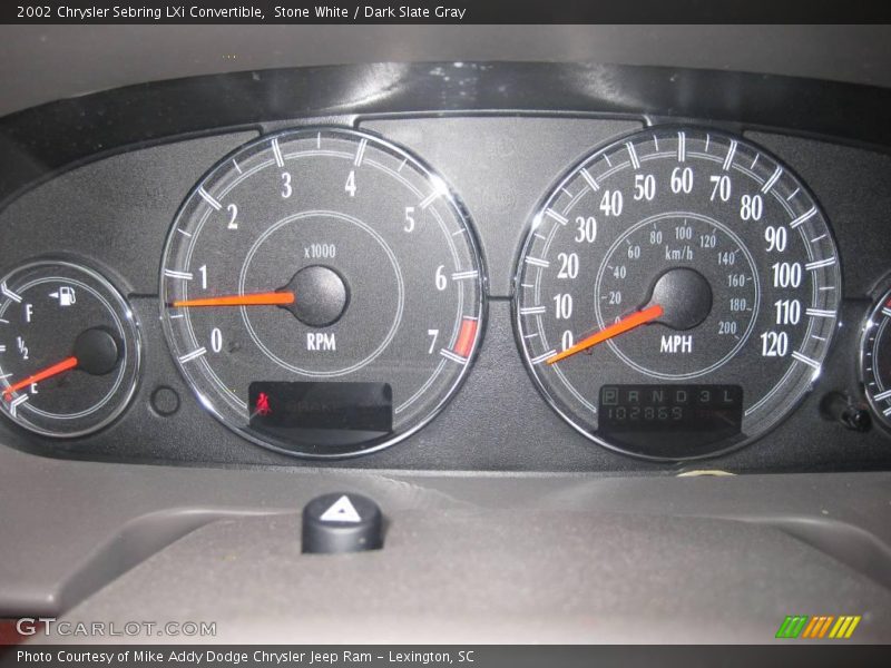 Stone White / Dark Slate Gray 2002 Chrysler Sebring LXi Convertible