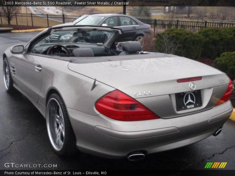 Pewter Silver Metallic / Charcoal 2003 Mercedes-Benz SL 500 Roadster
