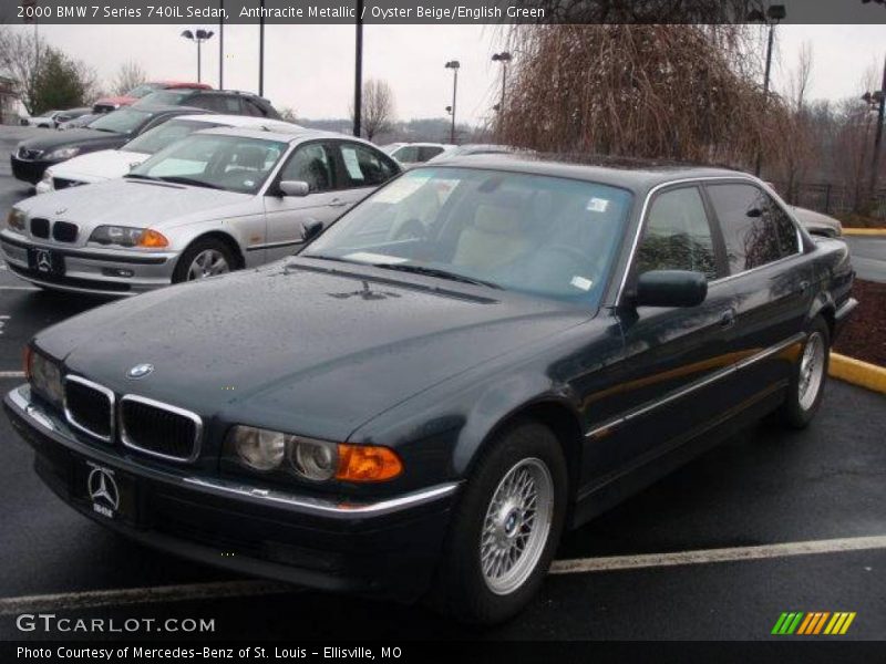 Anthracite Metallic / Oyster Beige/English Green 2000 BMW 7 Series 740iL Sedan