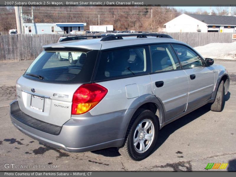 Brilliant Silver Metallic / Dark Charcoal Tweed 2007 Subaru Outback 2.5i Wagon