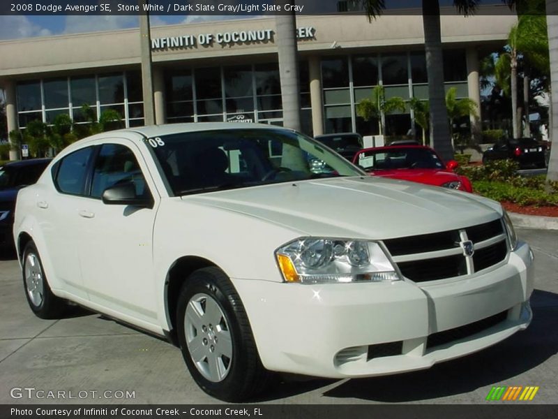 Stone White / Dark Slate Gray/Light Slate Gray 2008 Dodge Avenger SE