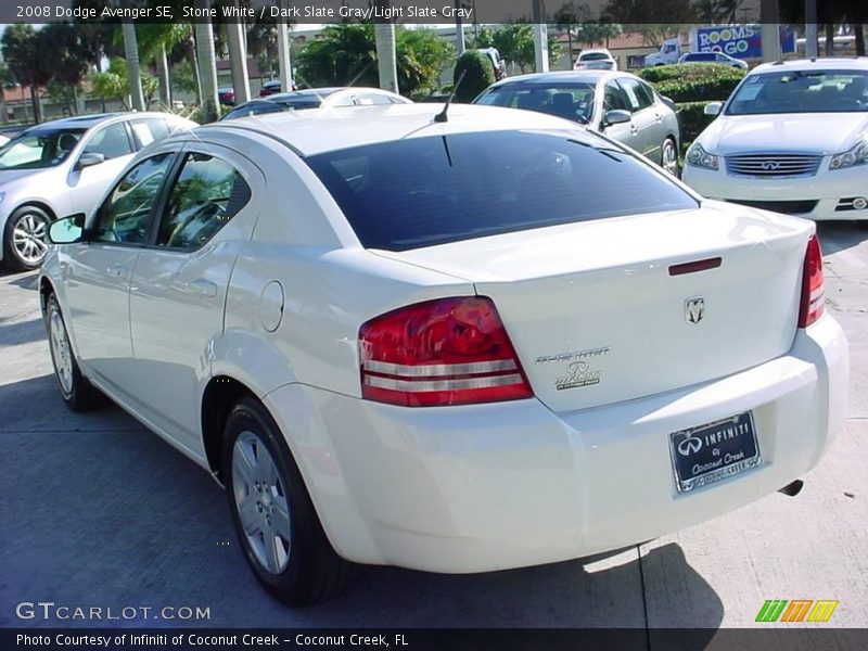 Stone White / Dark Slate Gray/Light Slate Gray 2008 Dodge Avenger SE