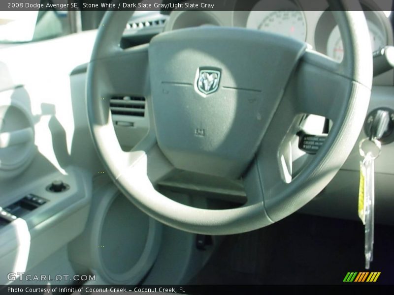 Stone White / Dark Slate Gray/Light Slate Gray 2008 Dodge Avenger SE