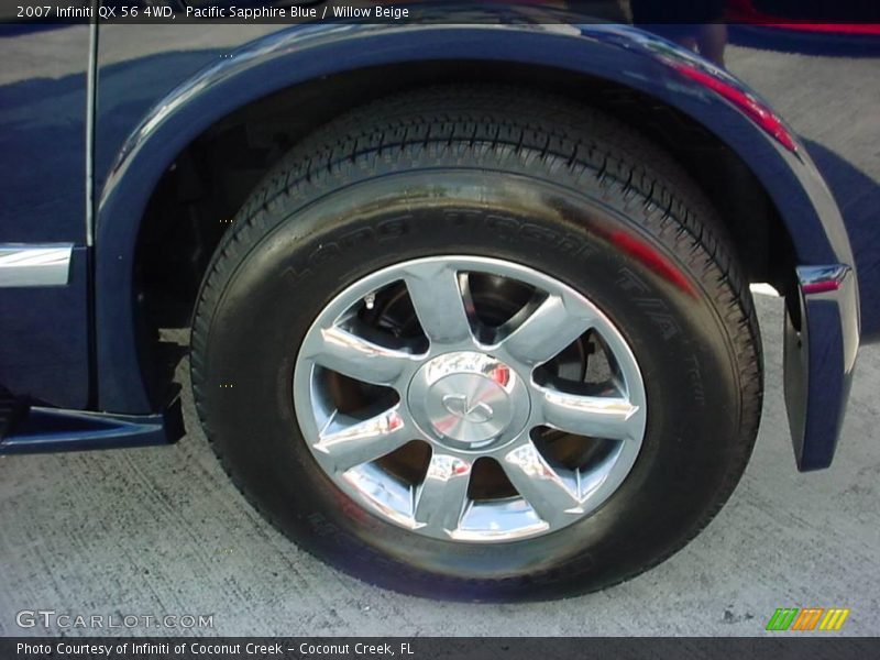 Pacific Sapphire Blue / Willow Beige 2007 Infiniti QX 56 4WD