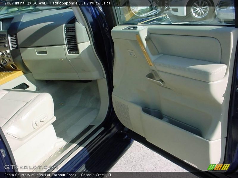 Pacific Sapphire Blue / Willow Beige 2007 Infiniti QX 56 4WD