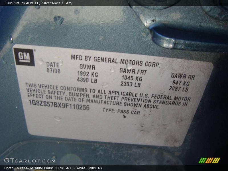 Silver Moss / Gray 2009 Saturn Aura XE