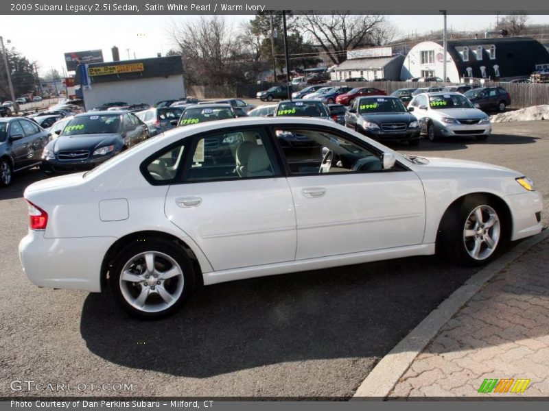 Satin White Pearl / Warm Ivory 2009 Subaru Legacy 2.5i Sedan