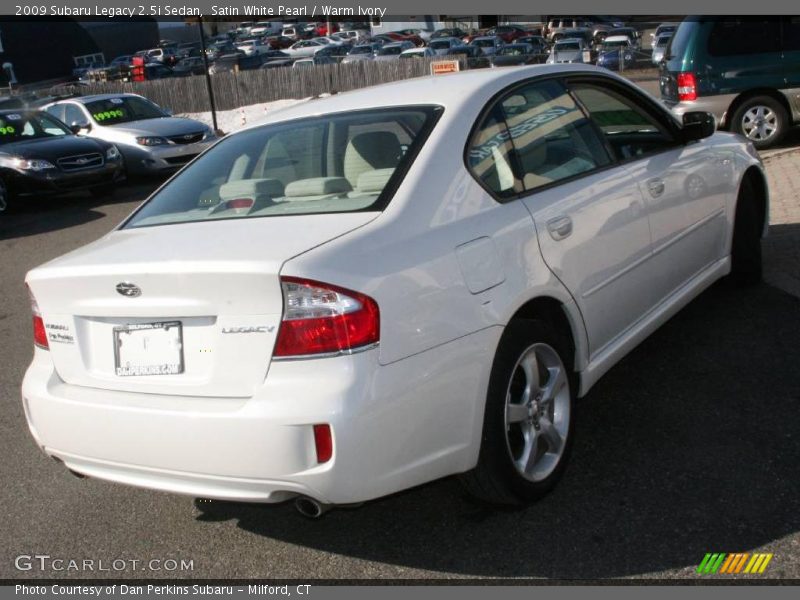 Satin White Pearl / Warm Ivory 2009 Subaru Legacy 2.5i Sedan
