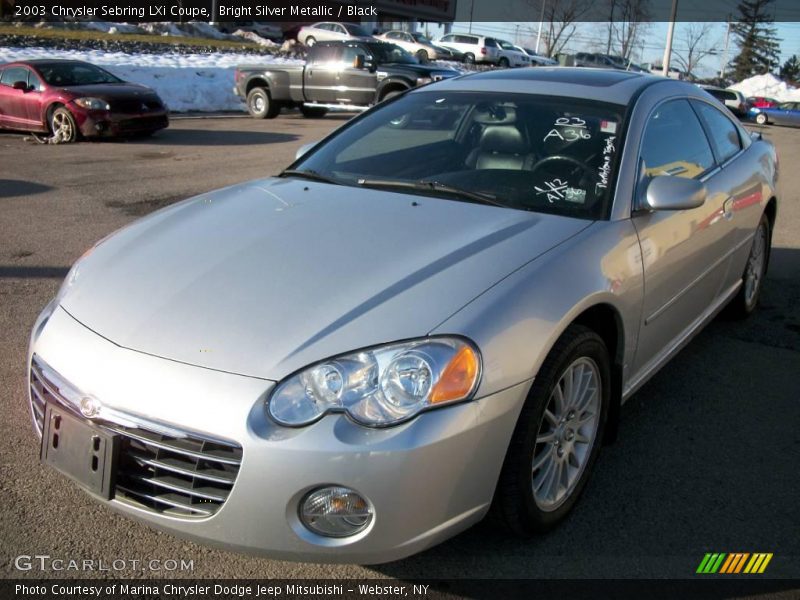 Bright Silver Metallic / Black 2003 Chrysler Sebring LXi Coupe