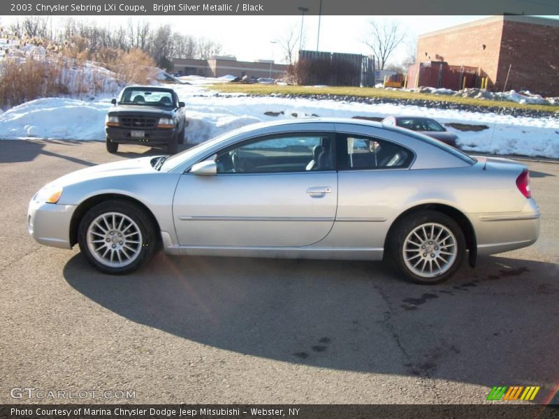 Bright Silver Metallic / Black 2003 Chrysler Sebring LXi Coupe