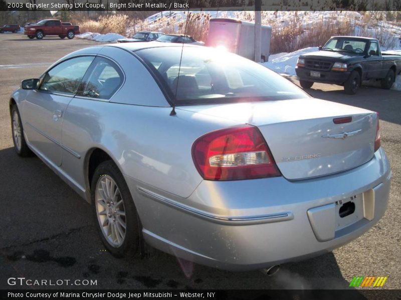 Bright Silver Metallic / Black 2003 Chrysler Sebring LXi Coupe