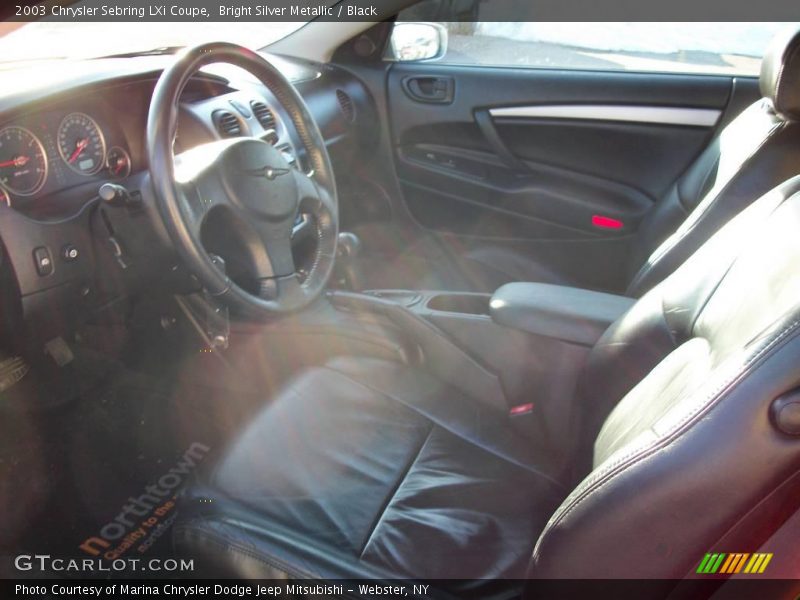 Bright Silver Metallic / Black 2003 Chrysler Sebring LXi Coupe
