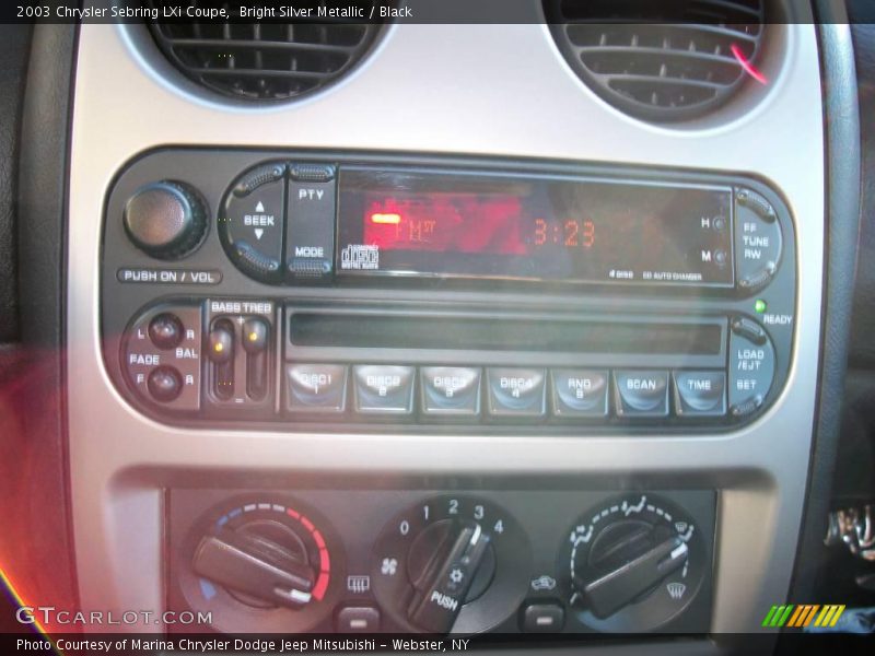 Bright Silver Metallic / Black 2003 Chrysler Sebring LXi Coupe