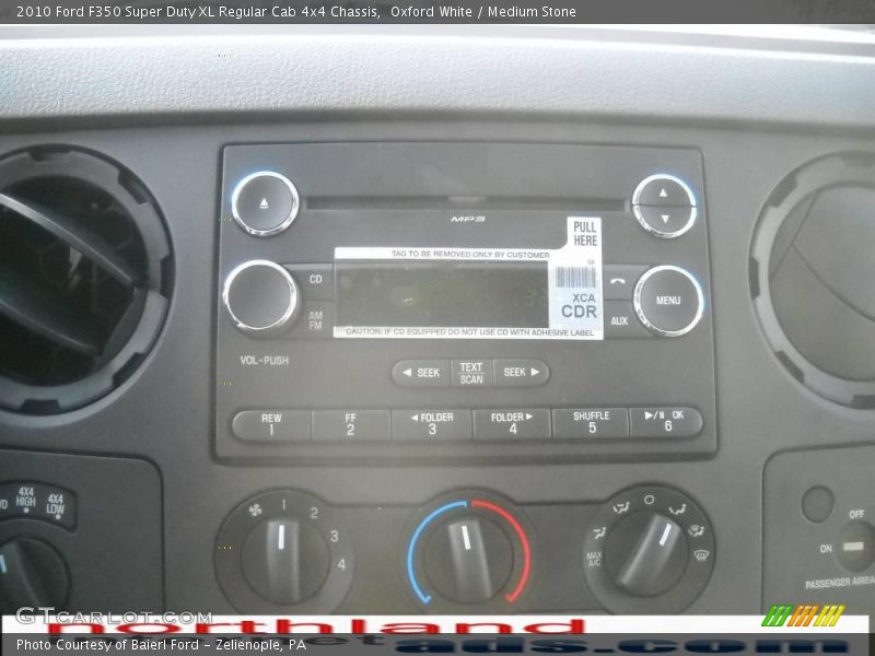 Oxford White / Medium Stone 2010 Ford F350 Super Duty XL Regular Cab 4x4 Chassis
