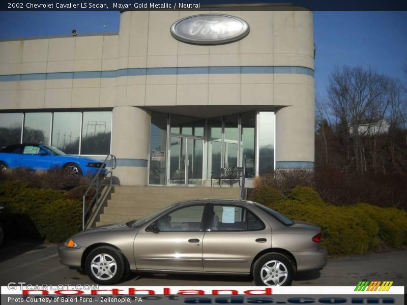Mayan Gold Metallic / Neutral 2002 Chevrolet Cavalier LS Sedan