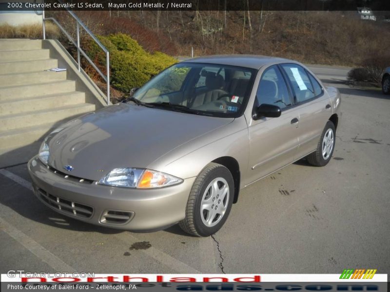 Mayan Gold Metallic / Neutral 2002 Chevrolet Cavalier LS Sedan