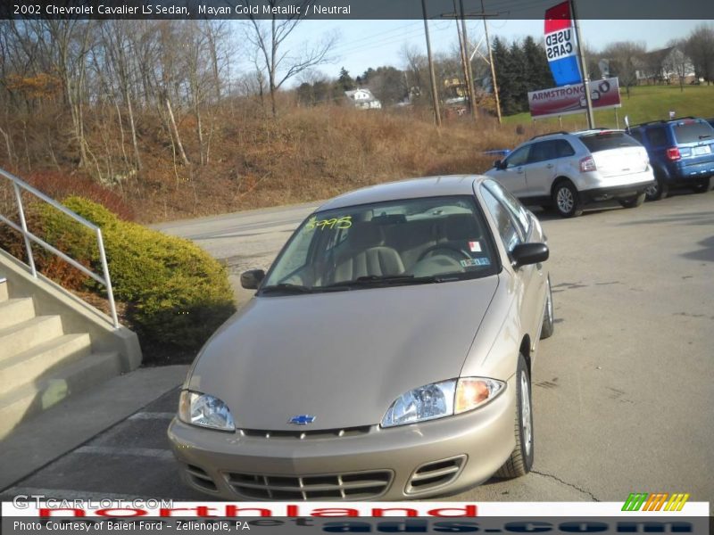 Mayan Gold Metallic / Neutral 2002 Chevrolet Cavalier LS Sedan