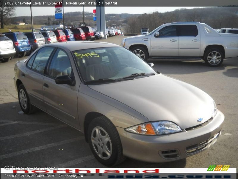 Mayan Gold Metallic / Neutral 2002 Chevrolet Cavalier LS Sedan