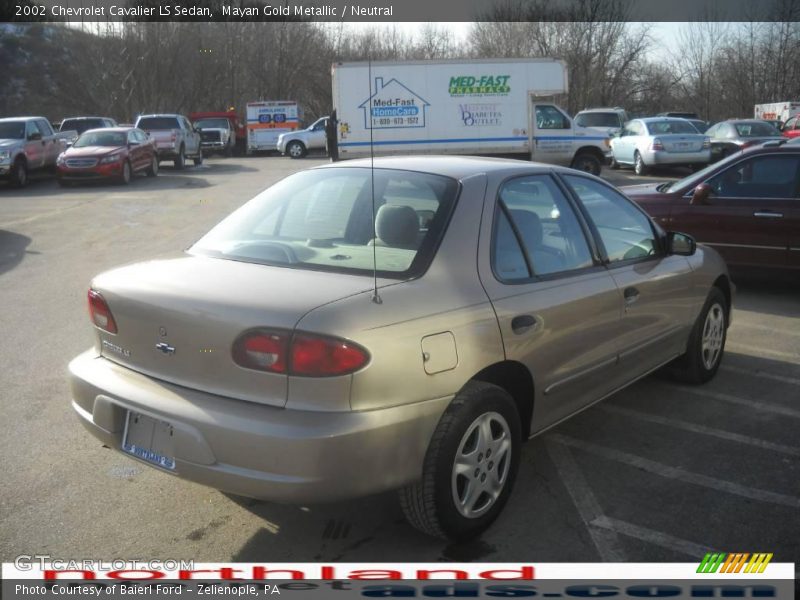 Mayan Gold Metallic / Neutral 2002 Chevrolet Cavalier LS Sedan