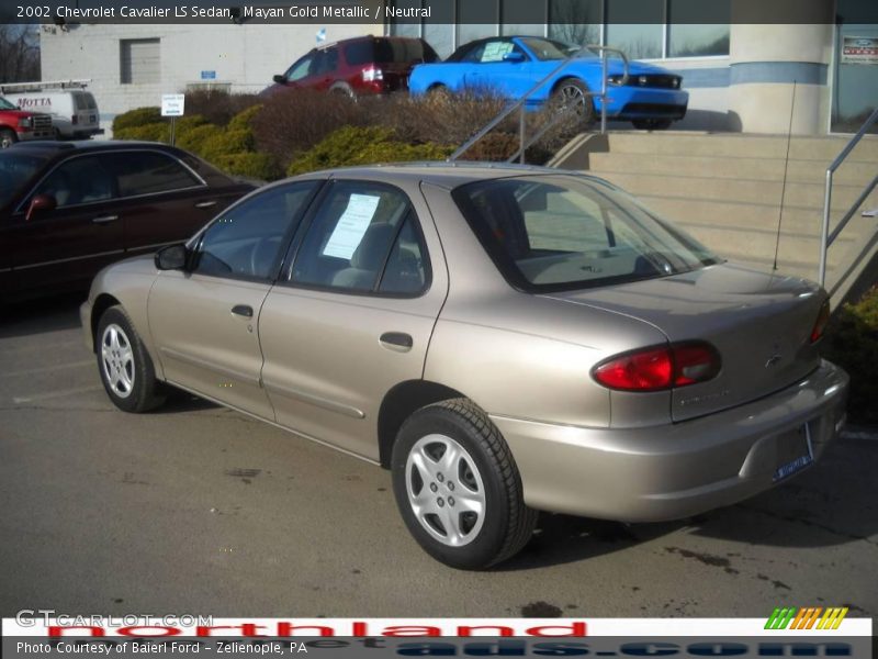 Mayan Gold Metallic / Neutral 2002 Chevrolet Cavalier LS Sedan