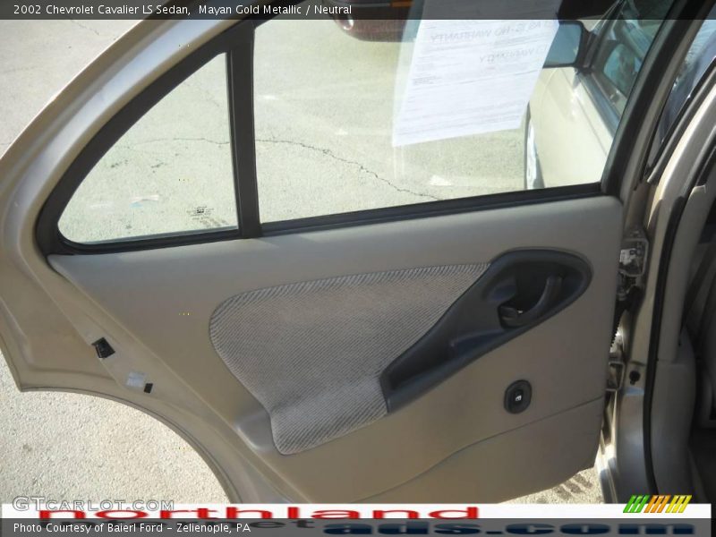 Mayan Gold Metallic / Neutral 2002 Chevrolet Cavalier LS Sedan